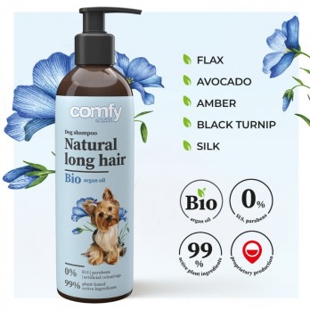 *Šampūnas šunims ilgam kailiui Comfy Long Hair, 250 ml