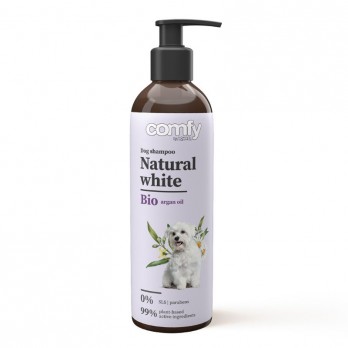 *Šampūnas šunims šviesiam kailiui Comfy Natural White, 250 ml
