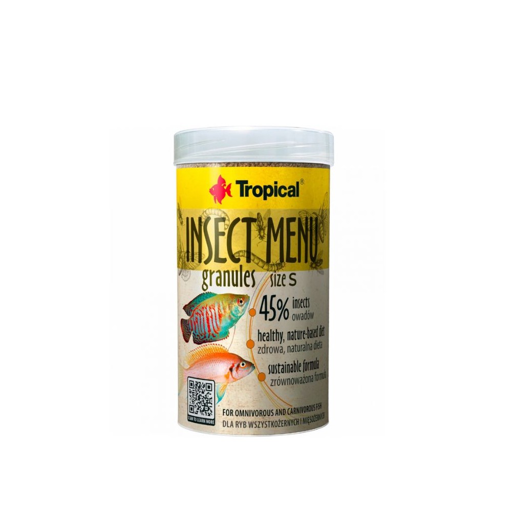 Tropical Insect Menu Granules S visavertis pašaras žuvims, 100 ml
