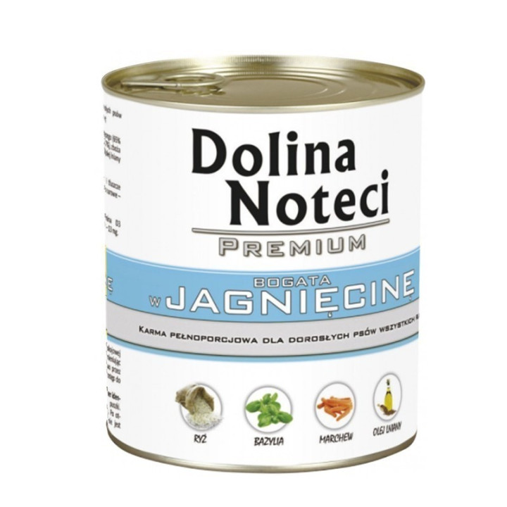 Konservai šunims su ėriena Dolina Noteci Premium 800 g
