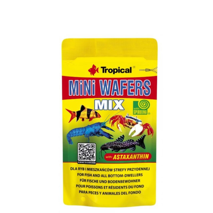 Tropical Mini Wafers Mix pašaras dugninėms žuvims