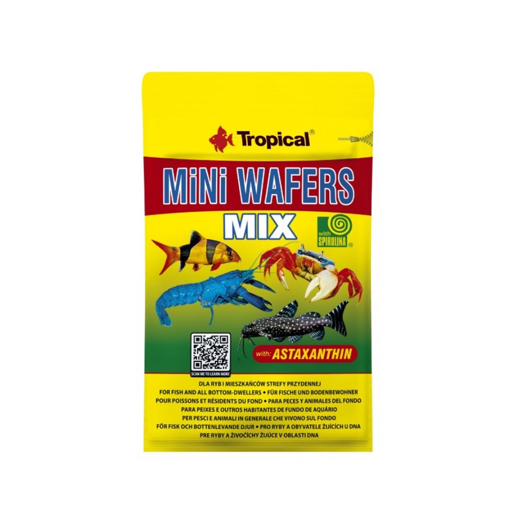 Mini Wafers Mix pašaras dugninėms žuvims 90 g