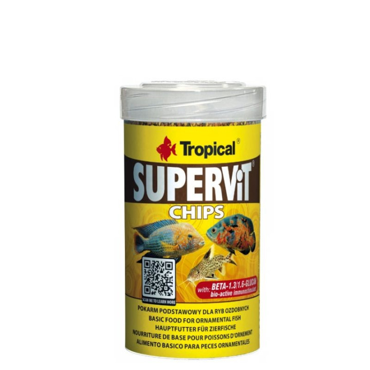 Tropical Supervit Chips pašaras su Beta-gliukanu žuvims