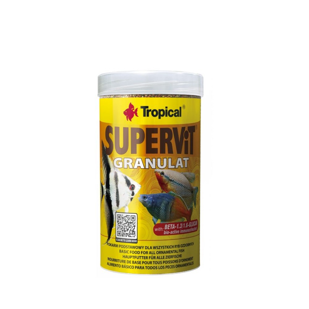 Supervit Granulat granuliuotas pašaras žuvims su Beta-gliukanu 250 ml