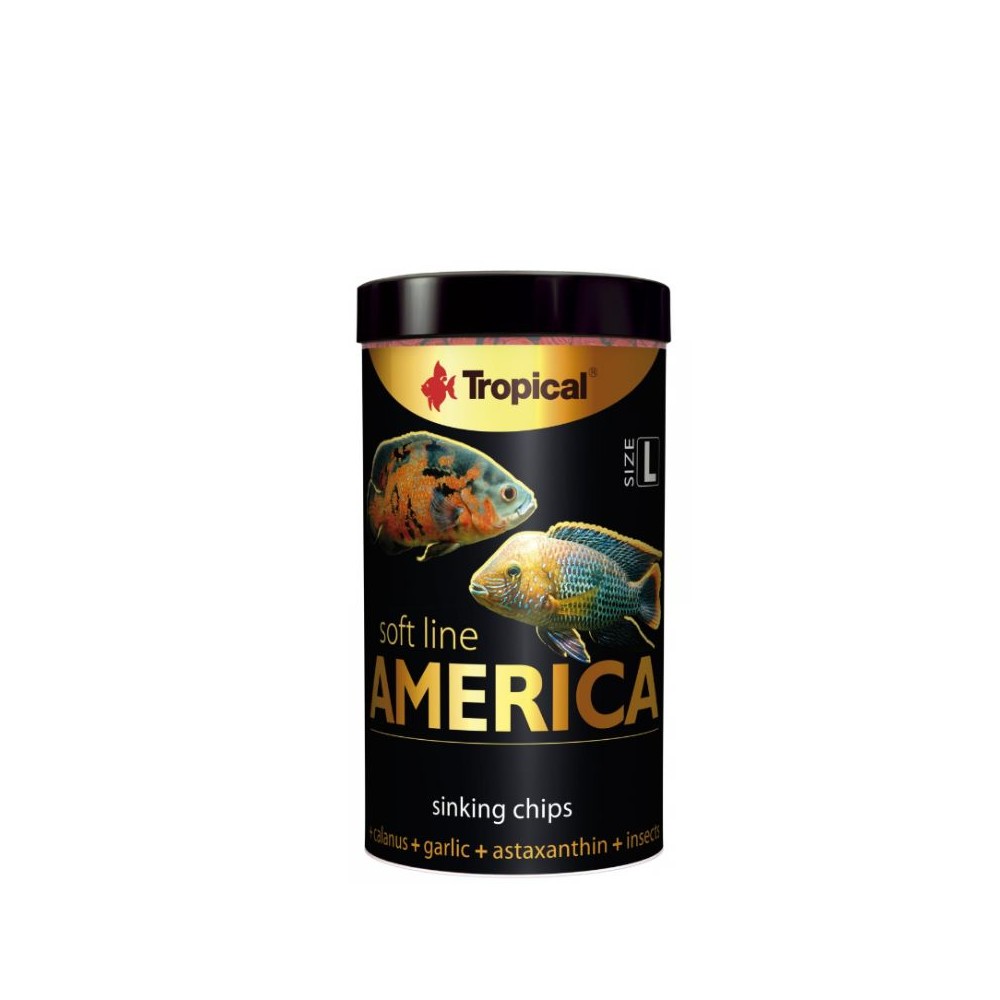 Soft Line America L minkštas maistas visaėdėms ir mėsėdėms Amerikos žuvims 100 ml