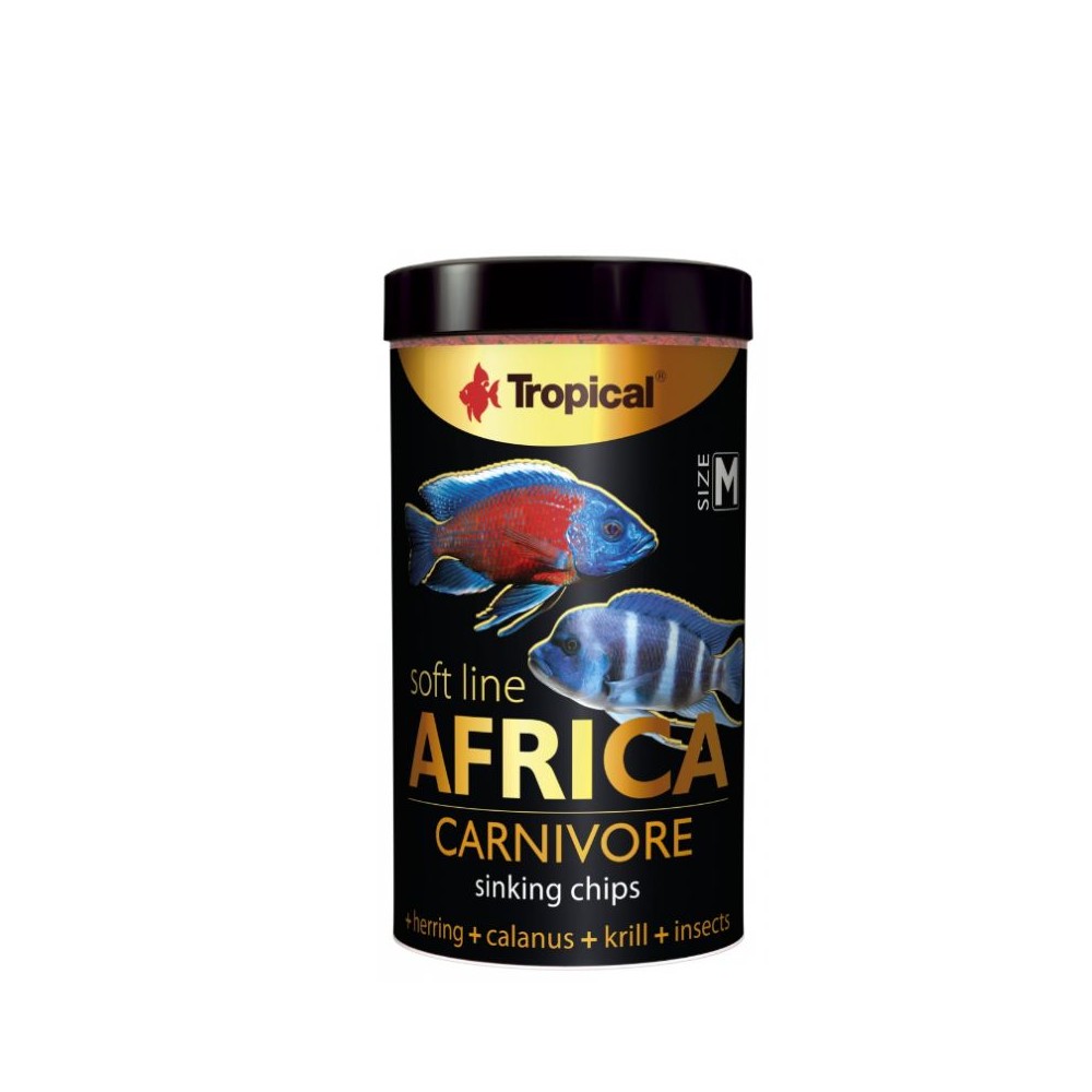 Soft Line Africa Carnivore minkštas pašaras visaėdėms ir mėsėdėms Afrikos žuvims 250 ml