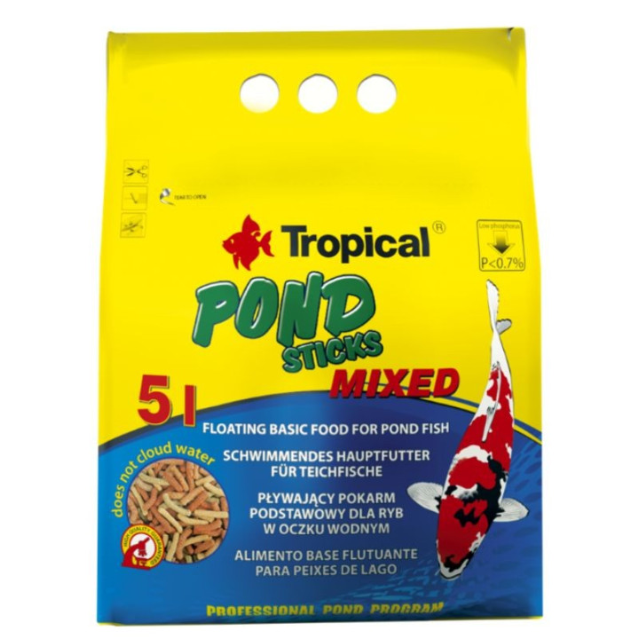 Tropical Pond Sticks Mixed pašaras tvenkinių žuvims lazdelėmis 5 l/400 g