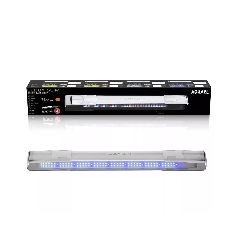 Leddy Slim Sunny Day&Night, 32 W, 80-107 cm, baltas