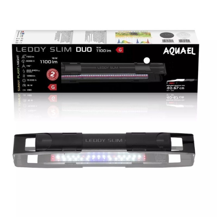 Leddy Slim Duo Sunny Plant&Night, 16 W, 40-60 cm, juodas