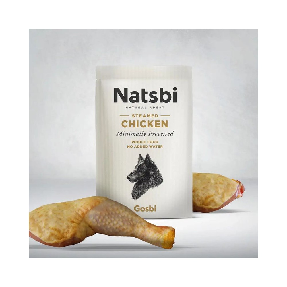 *Natsbi Steamed Chicken visavertis pašaras šunims su vištiena 200 g