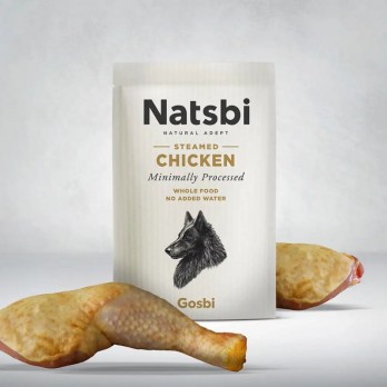 *Natsbi Steamed Chicken visavertis pašaras šunims su vištiena 200 g