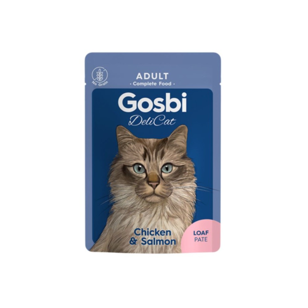 Gosbi Delicat Adult Chicken&Salmon Loaf visavertis drėgnas pašaras katėms su vištiena ir lašiša 70 g