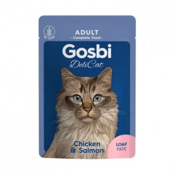 Gosbi Delicat Adult Chicken&Salmon Loaf visavertis drėgnas pašaras katėms su vištiena ir lašiša 70 g