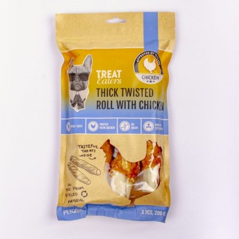 *Skanėstas šunims Twisted Chicken Roll pagaliukai apvynioti vištiena, 4 vnt.