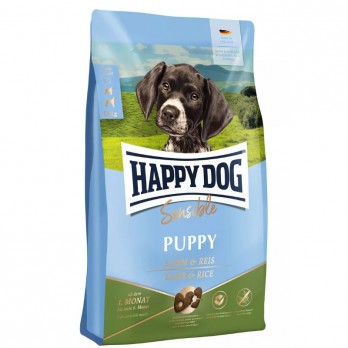 Happy Dog Puppy Lamb&Rice pašaras su ėriena ir ryžiais jauniems šuniukams nuo 1 mėn. iki 6 mėn., 4 kg