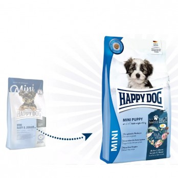 Happy Dog Mini Puppy pašaras jauniems šuniukams, 800 g