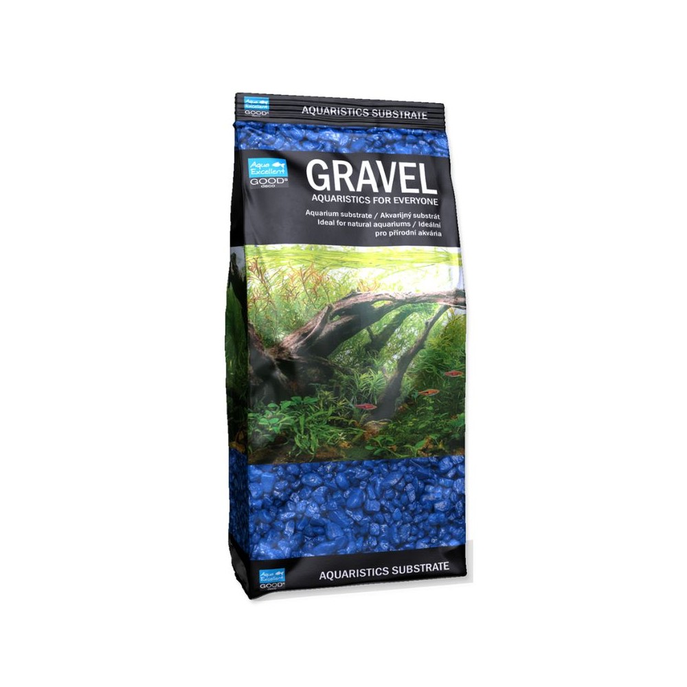 Gruntas akvariumui, mėlynas, 3 - 6 mm, 1 kg