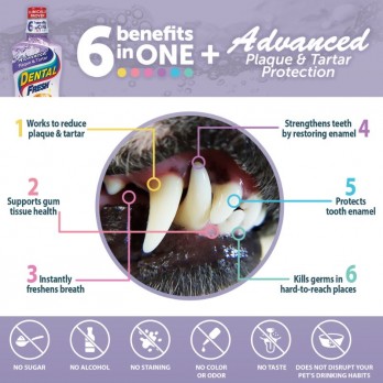 Dental Fresh Dog Plaque&Tartar dantų higienos skystis šunims, šalinantis akmenis ir apnašas 503 ml