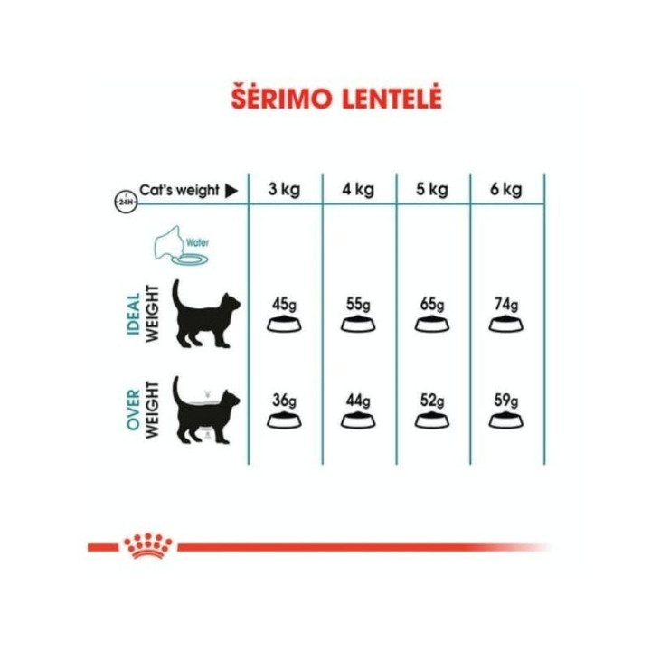 Kačių maistas Royal Canin FCN Hairball Care prarytų plaukų kamuolių mažinimui 10 kg