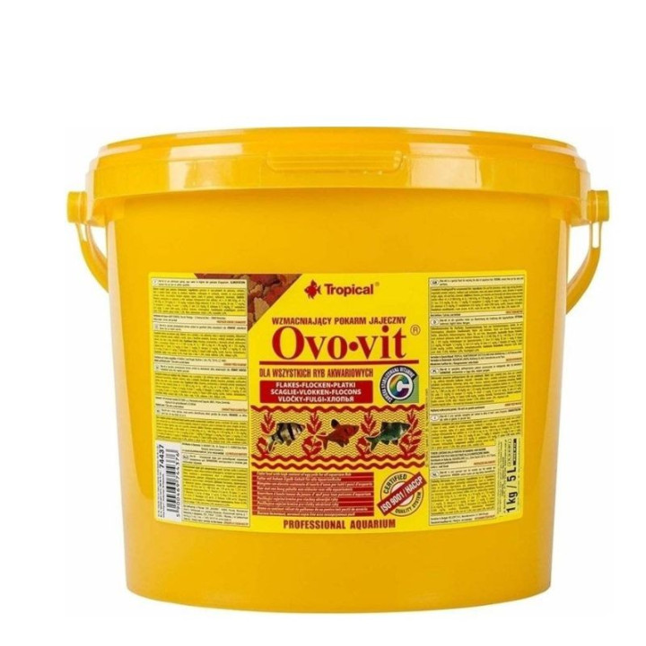 Žuvų maistas su kiaušinių baltymais Tropical Ovo-vit 5 l (1 kg)