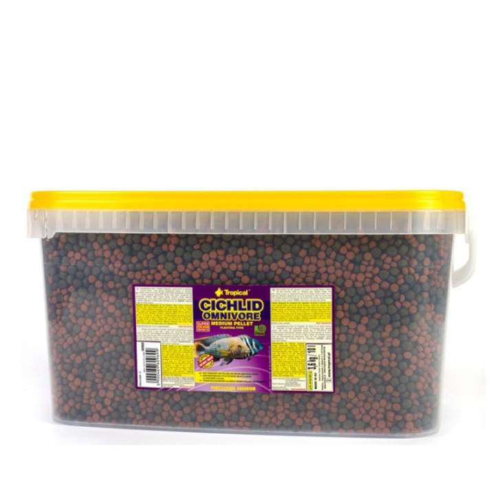 Maistas ciklidams Tropical Cichlid Omnivore Medium Pellet 10 l