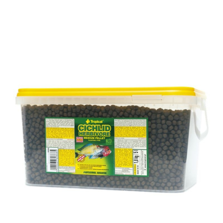 Ciklidų maistas Tropical Cichlid Herbivore Medium Pellet 5 l (1,8 kg)