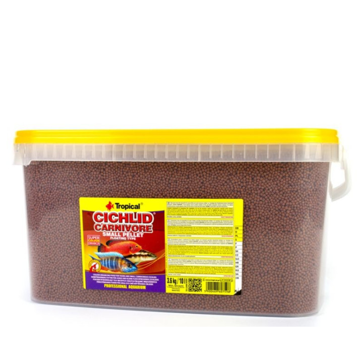 Maistas ciklidams Tropical Cichlid Carnivore Small Pellet 10 l