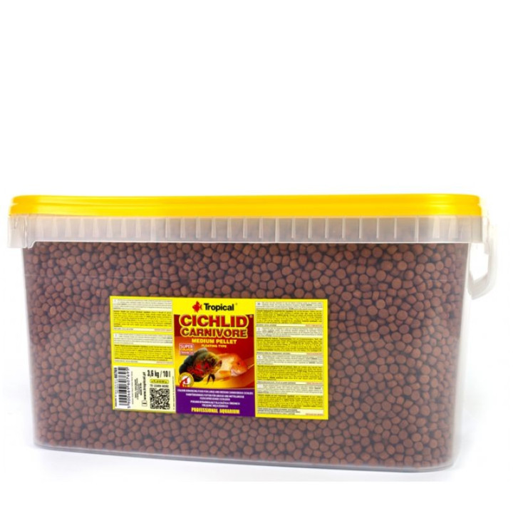 Maistas ciklidams Tropical Cichlid Carnivore Medium Pellet 10 l