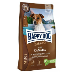 Happy Dog Mini Canada visavertis pašaras suaugusiems mažų veislių šunims su lašiša, triušiena ir ėriena, 4 kg - nuotrauka 2