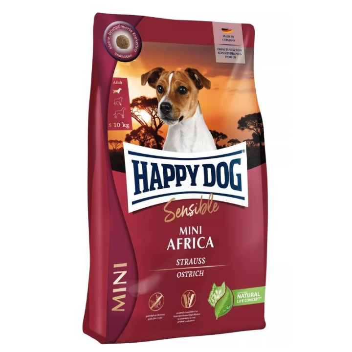 Šunų maistas su strutiena Happy Dog Mini Africa, 4 kg | Akvazoo.lt