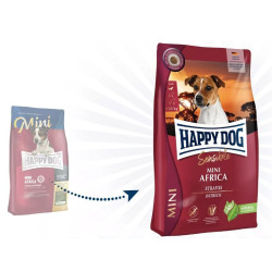 Happy Dog Mini Africa visavertis pašaras mažų veislių suaugusiems šunims su strutiena, 2x4 kg - nuotrauka 2