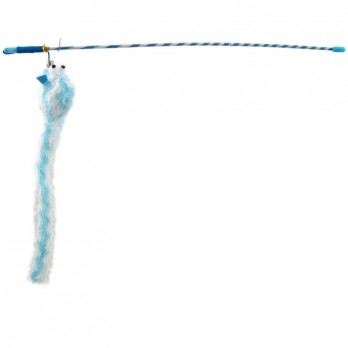 Žaislas katėms meškerė su pliušine pelyte ilga uodega Magic Cat, 23+45 cm