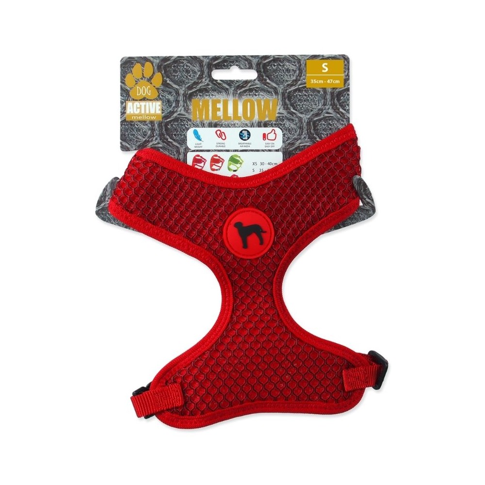 Petnešos šunims Active Dog Mellow S, raudonos, 1,5x35-47 cm