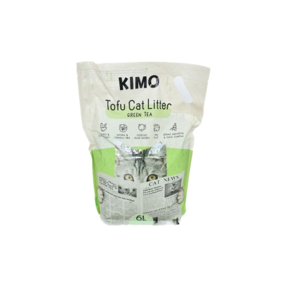 Kraikas katėms Kimo Tofu su žaliosios arbatos ekstraktu, 2,5 kg (6 l)