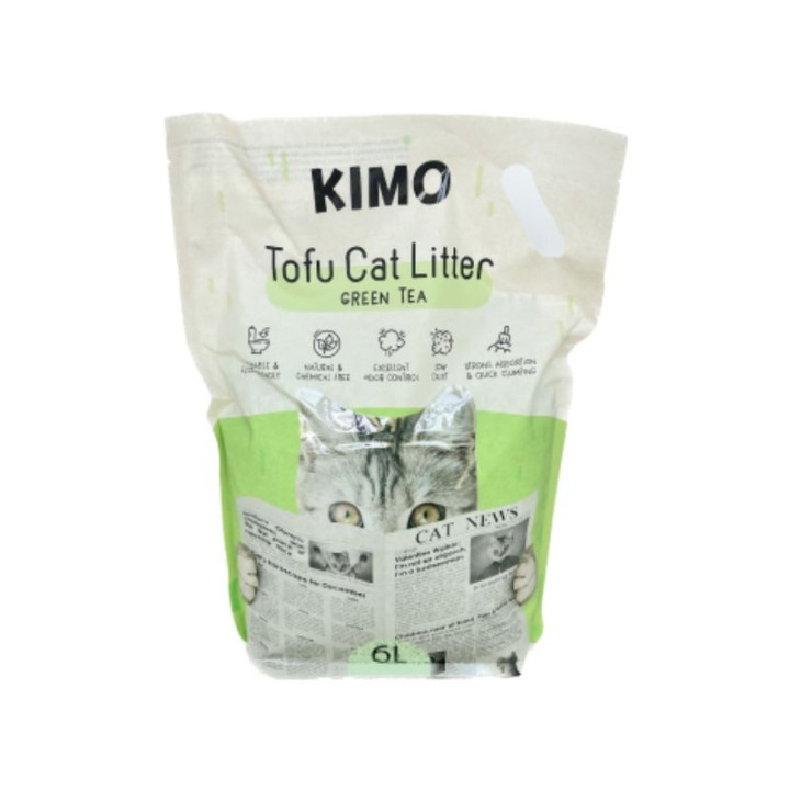 Kraikas katėms Kimo Tofu su žaliosios arbatos ekstraktu, 2,5 kg (6 l)
