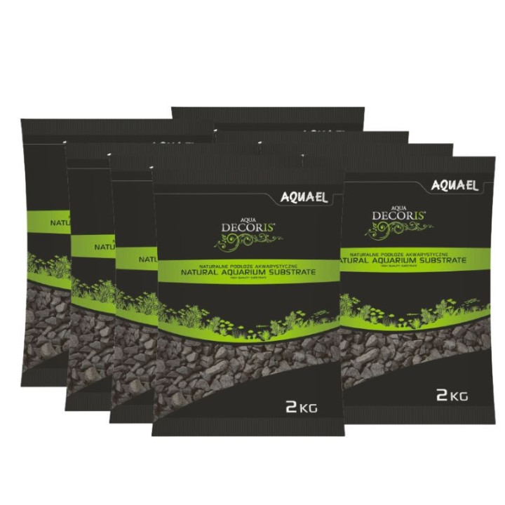 Gruntas akvariumui, juodas, 2-4 mm, 8x2 kg