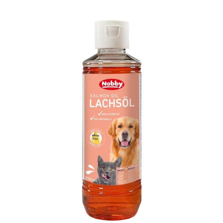Lašišų aliejus pašaro papildas šunims ir katėms, 250 ml