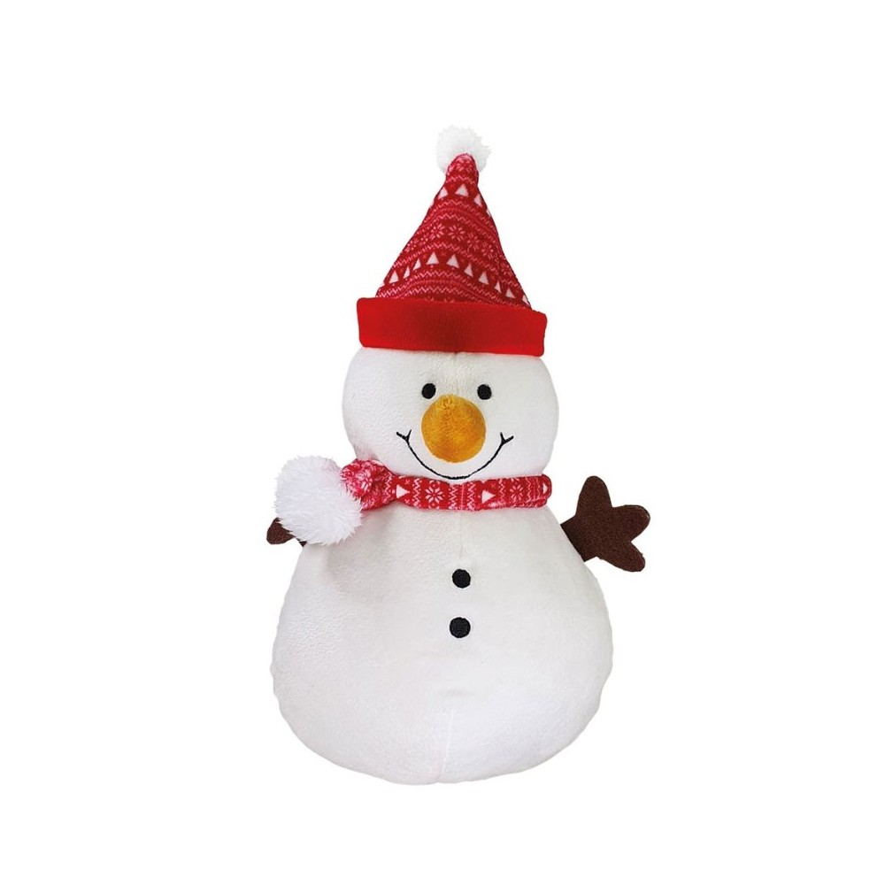 Žaislas šunims pliušinis Sniego senis, 28 cm