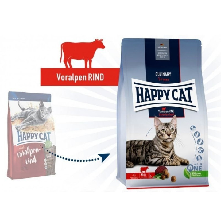 Happy Cat visavertis pašaras sterilizuotoms katėms su jautiena Sterilised Voralpen Rind, 10 kg