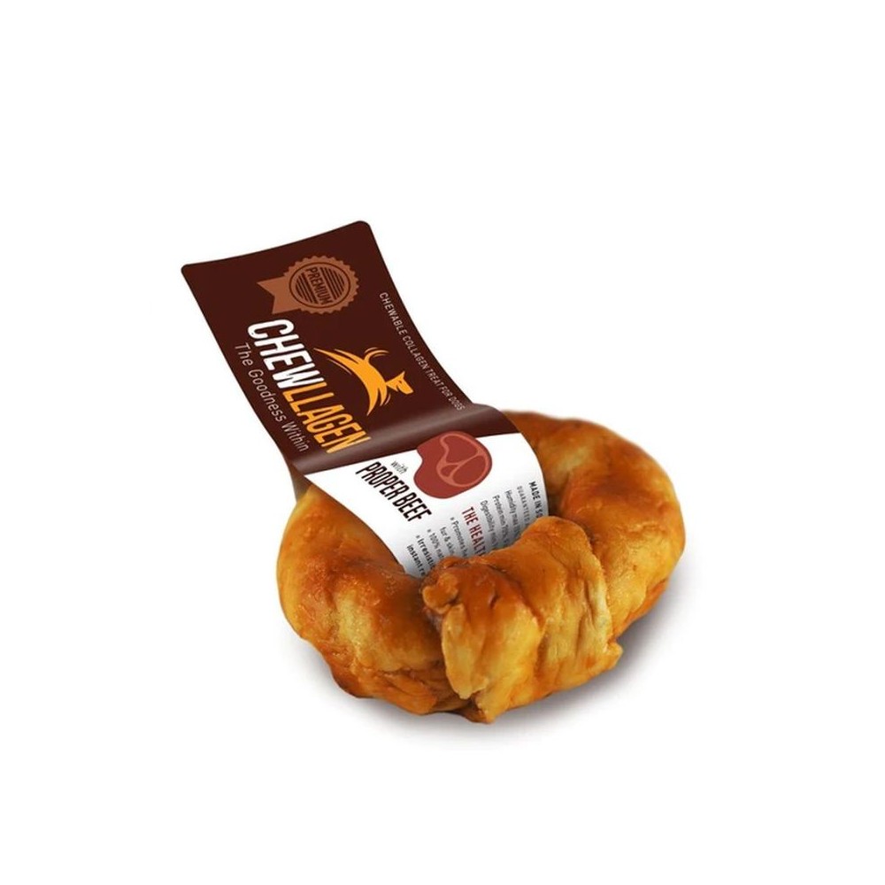 *Skanėstas šunims kietas kolageno riestainis su jautiena, 9 cm
