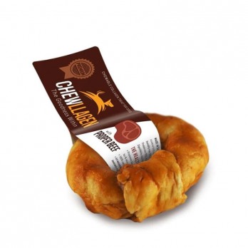 *Skanėstas šunims kietas kolageno riestainis su jautiena, 9 cm