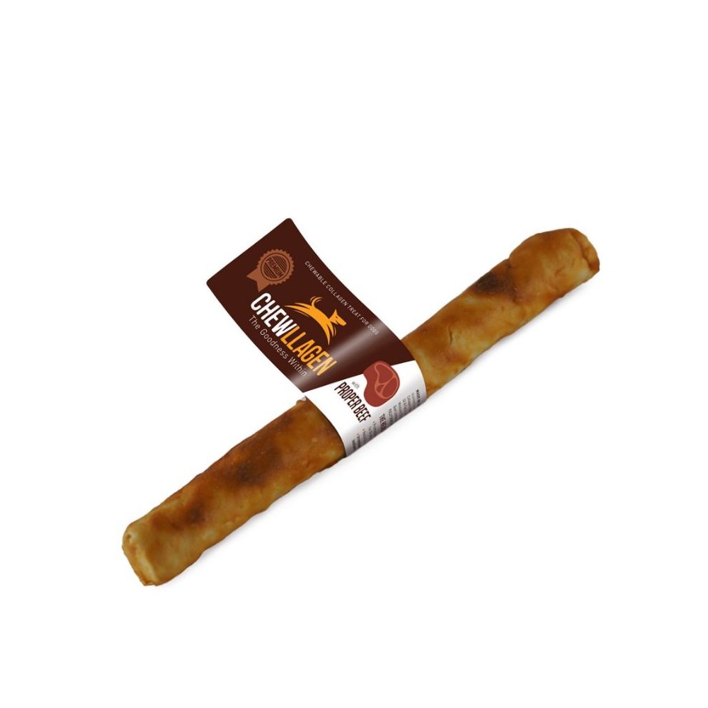 Skanėstas šunims kietas kolageno pagaliukas su jautiena, 12,5 cm, 1 vnt. (Maxi)