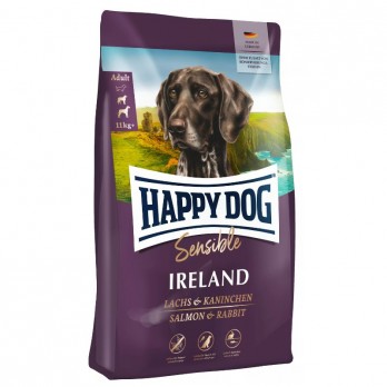 Happy Dog visavertis pašaras suaugusiems šunims su triušiena ir lašiša Ireland 4 kg