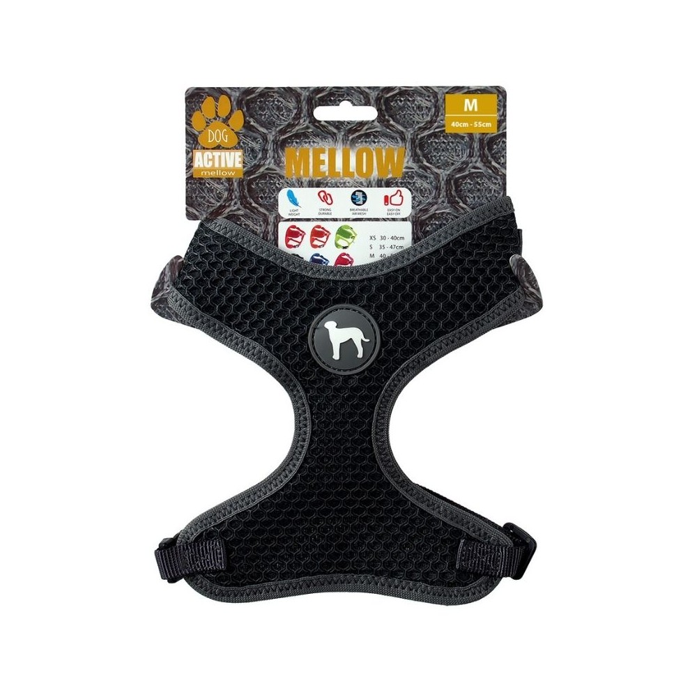 Petnešos šunims Active Dog Mellow M, pilkos, 1,5x40-55 cm