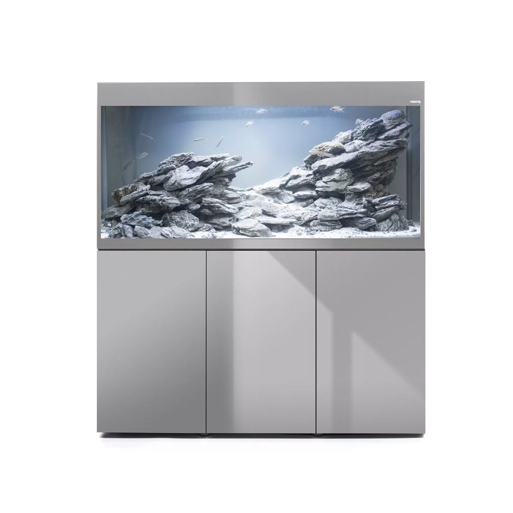 Glossy 120 akvariumas stačiakampis, pilkas, 120x40x60 cm