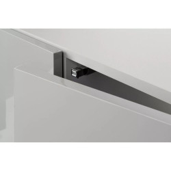 Glossy 150 spintelė stačiakampė pilka su durelėmis, 150 cm - nuotrauka 3