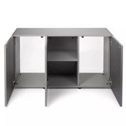 Glossy 120 spintelė stačiakampė pilka su durelėmis, 120 cm - nuotrauka 3