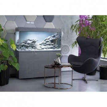Glossy 80 spintelė stačiakampė pilka su durelėmis, 80 cm