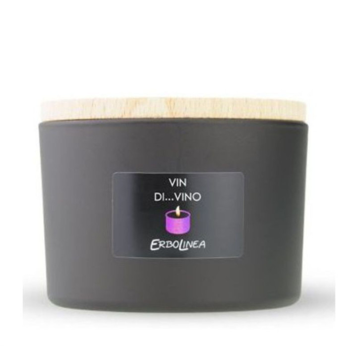 Kvepianti žvakė Erbolinea Candela In Vetro Vin Di Vino, 140 g