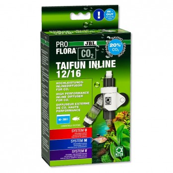 CO2 prijungimo prie išorinio filtro blokas ProFlora Taifun inline 12/16 su integruotu burbulų skaitikliu